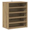 vidaXL Sk&oacute;sk&aacute;pur Handverks eik 60x35x70 cm Samsettur Vi&eth;ur