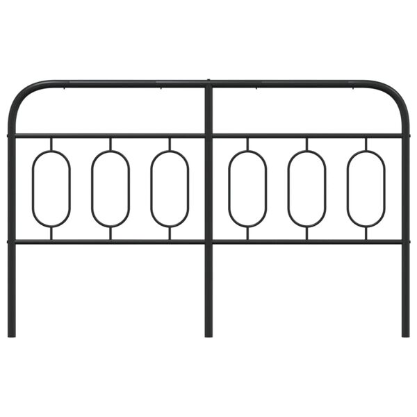 vidaXL H&ouml;fu&eth;gafl &uacute;r M&aacute;lmi Svartur 137 cm