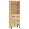vidaXL Sk&aacute;pur Sonoma Eikarlitur 69,5x34x180 cm Samsettur Vi&eth;ur
