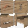 vidaXL Rúmgrind með geymslurými með höfuðgafl Artisan Eik 140 x 200 cm