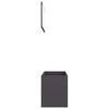 804817 vidaXL 2 Piece Bathroom Furniture Set High Gloss Grey Chipboard