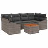 vidaXL Gar&eth;s&oacute;fa sett me&eth; geymslu 7 pcs Gr&aacute;r p&oacute;l&yacute;rattan