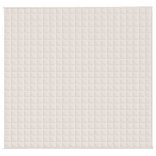 vidaXL Þyngdarteppi Rjómahvítt 220x230 cm 15 kg Efni