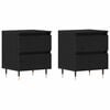 vidaXL Noat&ouml;flu sk&aacute;pur me&eth; sk&uacute;ffu 2 pcs Svartur Eik 40 x 35 x 50 cm