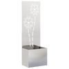 vidaXL Gar&eth;s b&uacute;na&eth; skj&aacute;r Bl&oacute;m Silfur 50 x 150 cm stainless steel