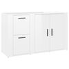 vidaXL skenkur H&aacute;glans hv&iacute;tur 100x33x59,5 cm Hanna&eth;ur vi&eth;ur