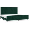 vidaXL R&uacute;mgrind &aacute;n D&yacute;nu D&ouml;kkgr&aelig;nn 200x200 cm Flauel