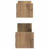 vidaXL Vegghylla 2 pcs handverkseik 60 x 16 x 14 cm Samsettur viður