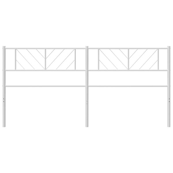 vidaXL Höfuðgafl úr Málmi Hvítur 193 cm