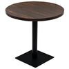 vidaXL B&iacute;str&oacute;bor&eth; MDF og St&aacute;l Hringlaga 80x75 cm D&ouml;kk&ouml;skugr&aacute;r