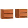vidaXL N&aelig;turbor&eth; 2 pcs Vaxbr&uacute;nn 40 x 30.5 x 35.5 cm Furuvi&eth;ur