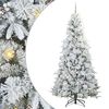 vidaXL Gervi hengdu j&oacute;latr&eacute; me&eth; 300 LED Hv&iacute;tt 240 cm PE og PVC