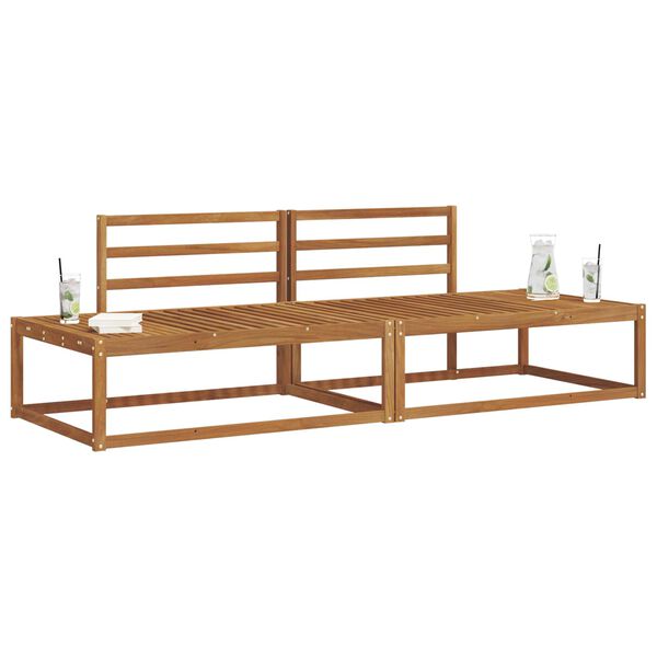 vidaXL &Uacute;ti s&oacute;fasett 2 Stykki N&aacute;tt&uacute;rulegur 230,5 x 83 x 73 cm