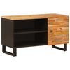 vidaXL Sj&oacute;nvarpssk&aacute;pur me&eth; hillu Br&uacute;nn 80 x 33 x 46 cm Hart mang&oacute;tr&eacute;