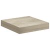 vidaXL Vegghengdar Hillur 4 stk. Eikarlita&eth;ar 23x23,5x3,8 cm MDF