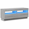 vidaXL Sj&oacute;nvarpssk&aacute;pur me&eth; LED Lj&oacute;sum Gr&aacute;r Sonoma 100x35x40 cm