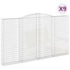 vidaXL Bogadreginn Grj&oacute;tkassi 9 stk. 400x30x220/240 cm Sinkh&uacute;&eth;a&eth; J&aacute;rn