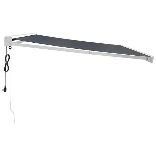 vidaXL &Uacute;tdraganlegt Skyggni Reykgr&aacute;tt 4x3 m Efni og &Aacute;l