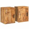 vidaXL N&aacute;ttbor&eth; 2 pcs Br&uacute;nn 35 x 33 x 48 cm Hart mang&oacute;tr&eacute;