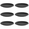 vidaXL Hringlaga bl&oacute;mask&aacute;lar 6 pcs Svartur &Oslash; 19 x 2 cm Plast