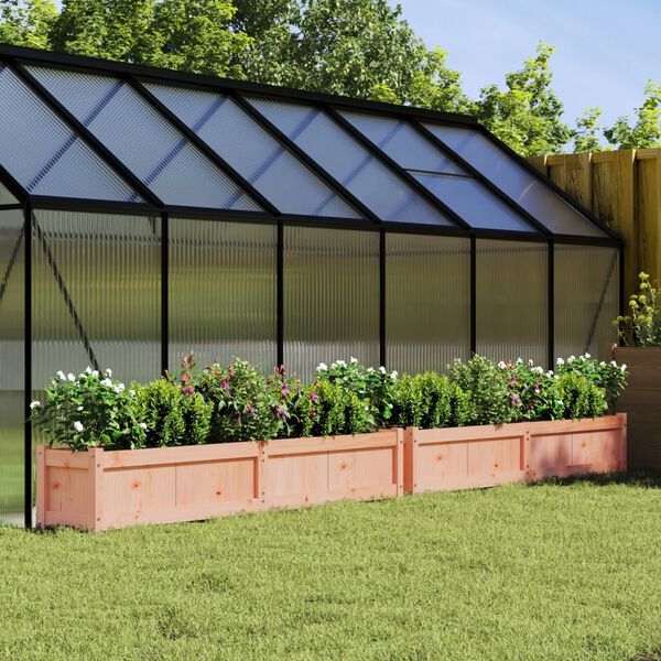 vidaXL Gr&oacute;&eth;urker &iacute; Gar&eth;inn 2 stk. Gegnheilt Douglasgreni