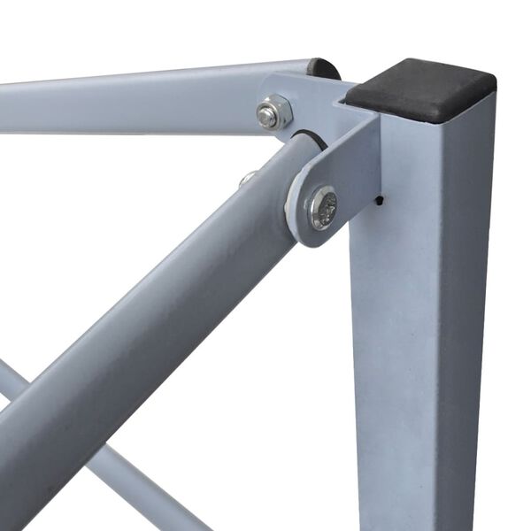 vidaXL Samfellanlegt Veislutjald 2 Hliðar 2x2 m Stál Reykgrátt