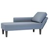 vidaXL Chaise Lounge me&eth; p&uacute;&eth;a bl&aacute;u corduroy efni