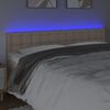vidaXL LED H&ouml;f&eth;agafl 200x5x78/88 cm Cappuccino-br&uacute;nt Le&eth;url&iacute;ki