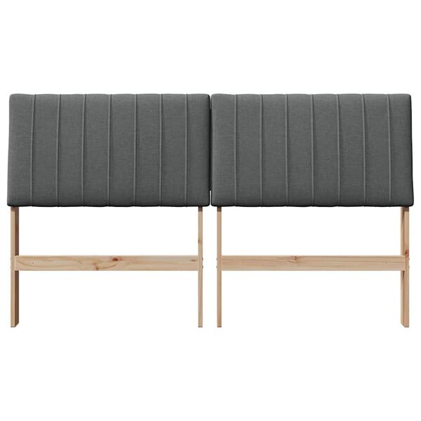 vidaXL B&oacute;lstru&eth; r&uacute;mgafl D&ouml;kk gr&aacute; 150 cm Solid furuhikk