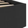 vidaXL Vökvalyft Geymslurúmgrind með LED Svart Leðurlíki 140x200 cm