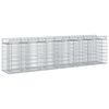 vidaXL Gabion h&aelig;kka&eth; r&uacute;m 2 pcs Silfurlitur