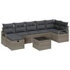 vidaXL S&oacute;fasett me&eth; p&uacute;&eth;i me&eth; geymslu 8 pcs Gr&aacute;r p&oacute;l&yacute;rattan