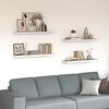 vidaXL Vegghengdar Hillur 4 stk. Eik og Hv&iacute;tur 80x23,5x3,8 cm MDF