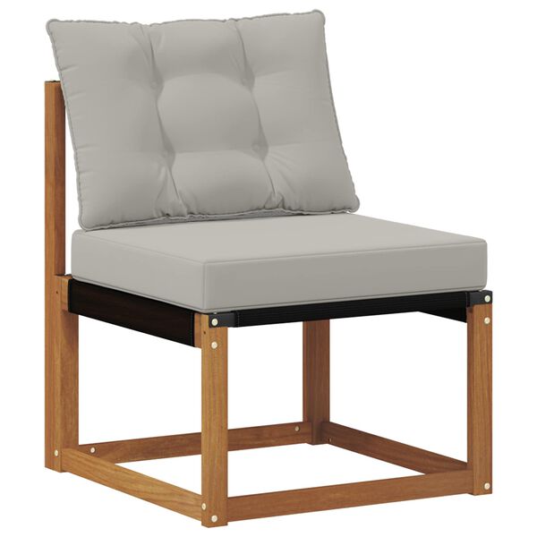 vidaXL &Uacute;ti s&oacute;fasett me&eth; p&uacute;&eth;i 9 pcs N&aacute;tt&uacute;rulegt og Lj&oacute;st Gr&aacute;tt