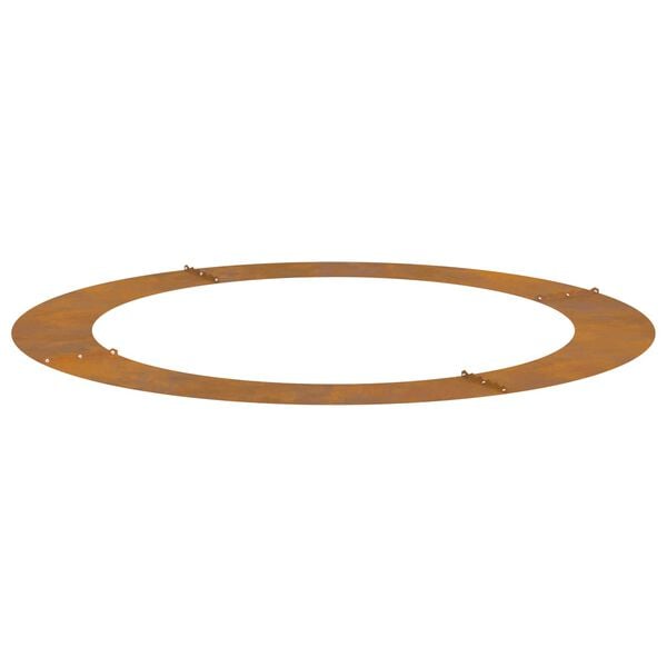 vidaXL hentar fyrir Flat tr&eacute;hringi 5 pcs Br&uacute;nn &Oslash;90 / 120 cm Ve&eth;ra&eth; st&aacute;l