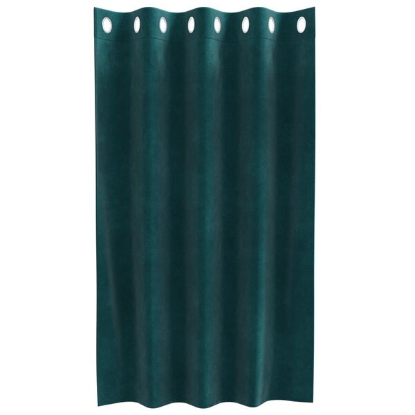 vidaXL Myrkratj&ouml;ld 2 pcs D&ouml;kkgr&aelig;n 140 x 140 cm Flauel