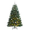 vidaXL Gervi Lamir J&oacute;latr&eacute; me&eth; 300 LED Lj&oacute;sum og J&oacute;lak&uacute;lusetti 180 cm
