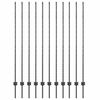 vidaXL Gir&eth;ingarp&oacute;stur 11 pcs Gr&aacute;r 160 cm St&aacute;l