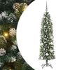 vidaXL Gervi mj&oacute; j&oacute;latr&eacute; me&eth; 150 LED me&eth; standi Gr&aelig;nn og hv&iacute;tur 150 cm