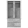vidaXL Cabinet me&eth; sk&uacute;ffu SteyptGr&aacute;r 79,5 x 49 x 156 cm Verkefnavi&eth;ur