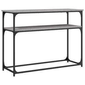 vidaXL Veggbor&eth; Gr&aacute;tt Sonoma 100x35,5x75 cm Samsettur Vi&eth;ur