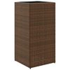vidaXL Gr&oacute;&eth;urker 2 stk Br&uacute;nt 40x40x80 cm P&oacute;l&yacute;rattan