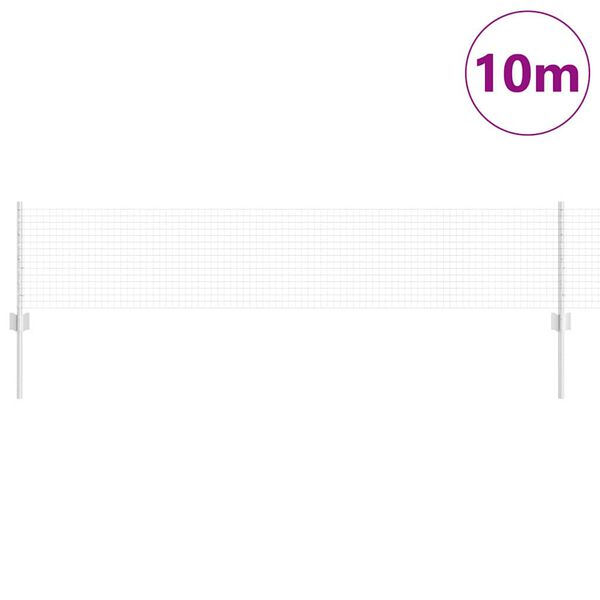 vidaXL Gir&eth;ing me&eth; p&oacute;st Silfur 0,4 x 10 m St&aacute;l