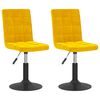 vidaXL Sn&uacute;ningsbor&eth;stofust&oacute;lar 2 stk Sinnepsgult Flauel