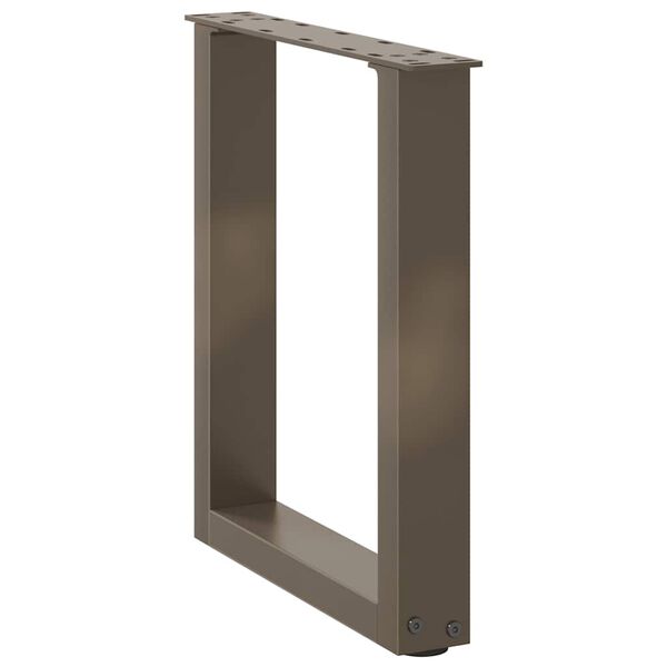 vidaXL sófaborðsfætur U-laga 2 stk. úr náttúrulegu stáli 28x(42-43) cm stáli