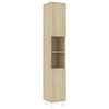 vidaXL Ba&eth;herbergissk&aacute;pur Sonoma Eik 30x30x179 cm Samsettur Vi&eth;ur
