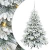 vidaXL Gervi j&oacute;latr&eacute; me&eth; 150 LED me&eth; standi Hv&iacute;tt 120 cm PE og PVC