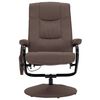 249317 vidaXL Massage Recliner with Footrest Brown Fabric
