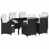 vidaXL Utandyra m&aacute;lt&iacute;fusett 7 pcs PE Rattan og p&uacute;&eth;urlaka&eth; st&aacute;l