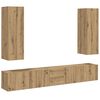 vidaXL 5 stykki vegghengt sj&oacute;nvarpssk&aacute;pasett Artisan Oak